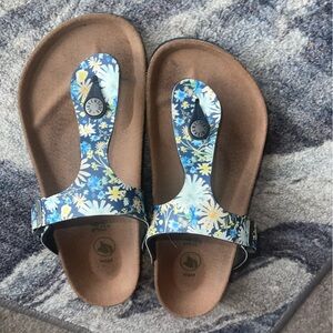 BIRKENSTOCK • Vegan Soft Footbed Gizeh 36EU Wide/Regular Fit in Floral